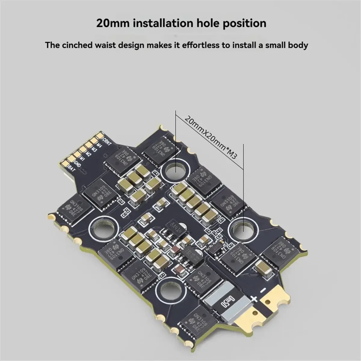 AvaCore New 60A 4IN1 BLHeli_S ESC 2-6S Supports DShot600/300 Protocol M-H-30 Firmware 20x20mm for FPV Racing Drone Nblade MAX Pa