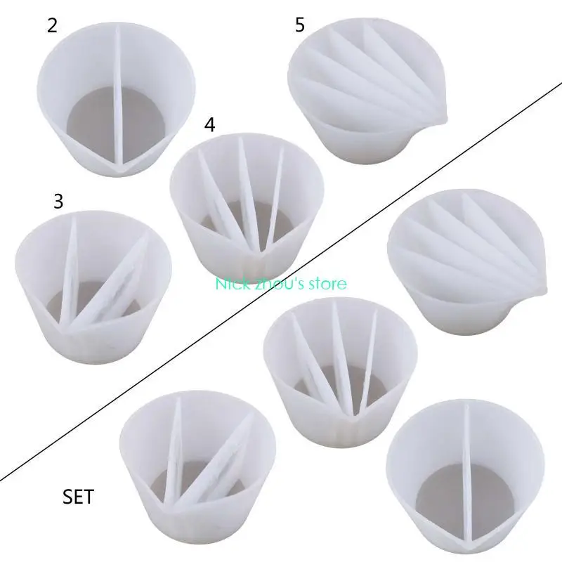 

E15E Mix Silicone Resin Mixing Cup Distribution Cup DIY UV Resin Color Mixing Cup Liquid Resin Measuring Cups Jewelry Making