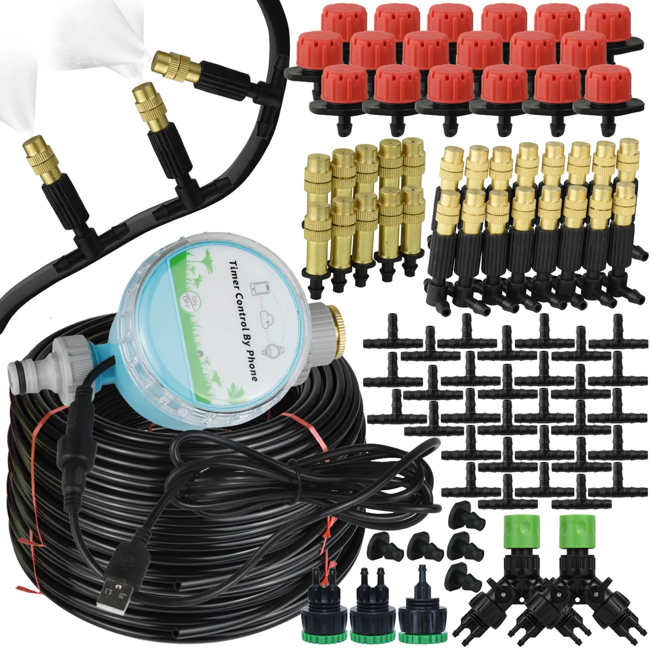 KESLA 5-50M Garden Wireless Automatic Watering System Kit Micro Drip Irrigation Kit DIY Misting Spray Cooling for Potted Plants