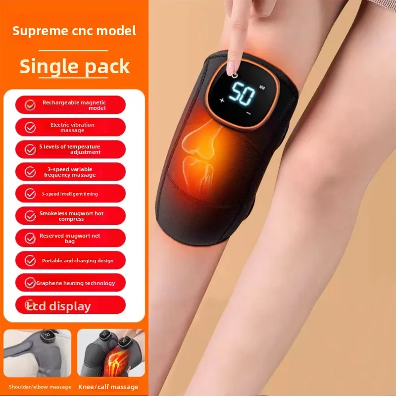 전기 가열 무릎 보호대 뜸 온열 압박 무릎 관절 마사지기 진동 마사지 다리 보호대
