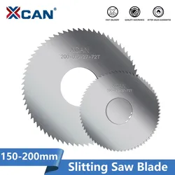 XCAN Slitting Saw Blade 150 160 200mm Diameter HSS Steel Circular Saw Blade for CNC Slot Machining Milling Cutting Disc