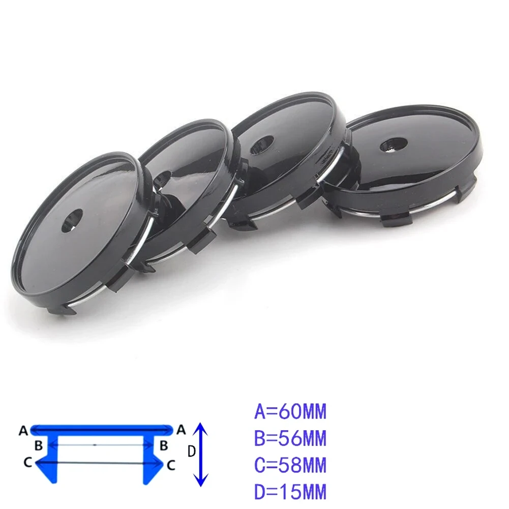 For DACIA Spring Duster 4pcs 60mm Car Wheel Center Caps Whit Emblem LOGO Sticker Rim Hub Cover Car Styling Auto Accessories