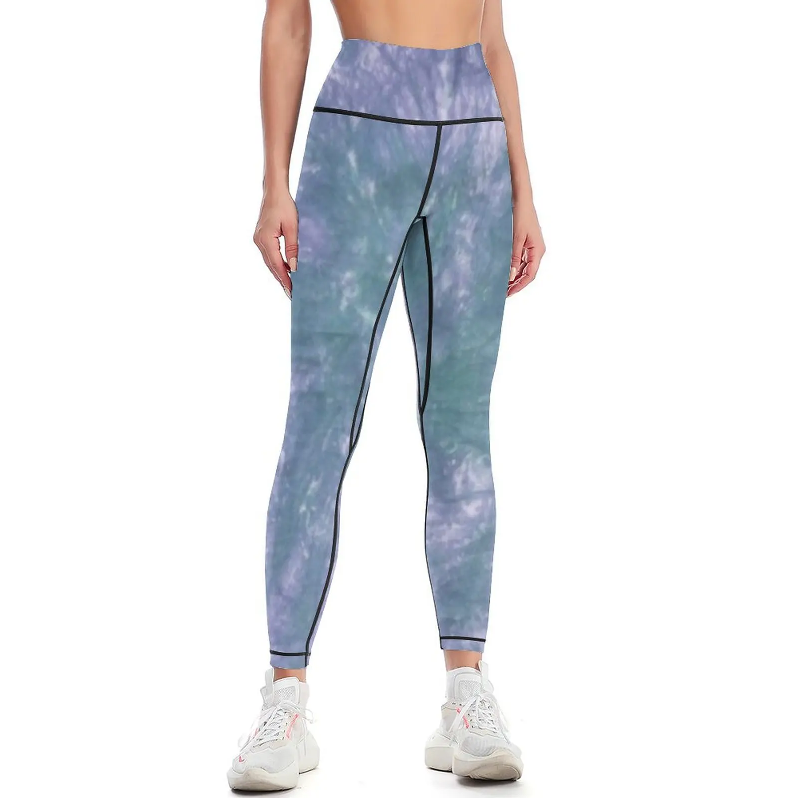 

Tie diy blue and green Leggings harem pants Women's sports gym top Womens Leggings