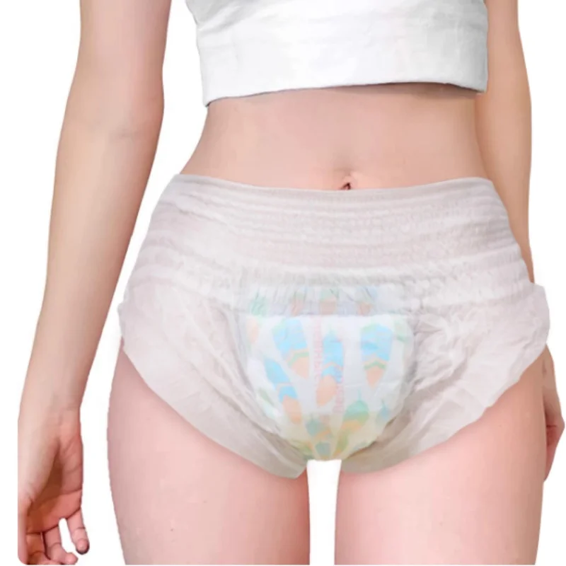 

3pcs ABDL Adult Baby Diapers Briefs Kawaii Print Plus Size Panties 2000ml Absorption Pull-up Pants Unisex Role-play Party Panty