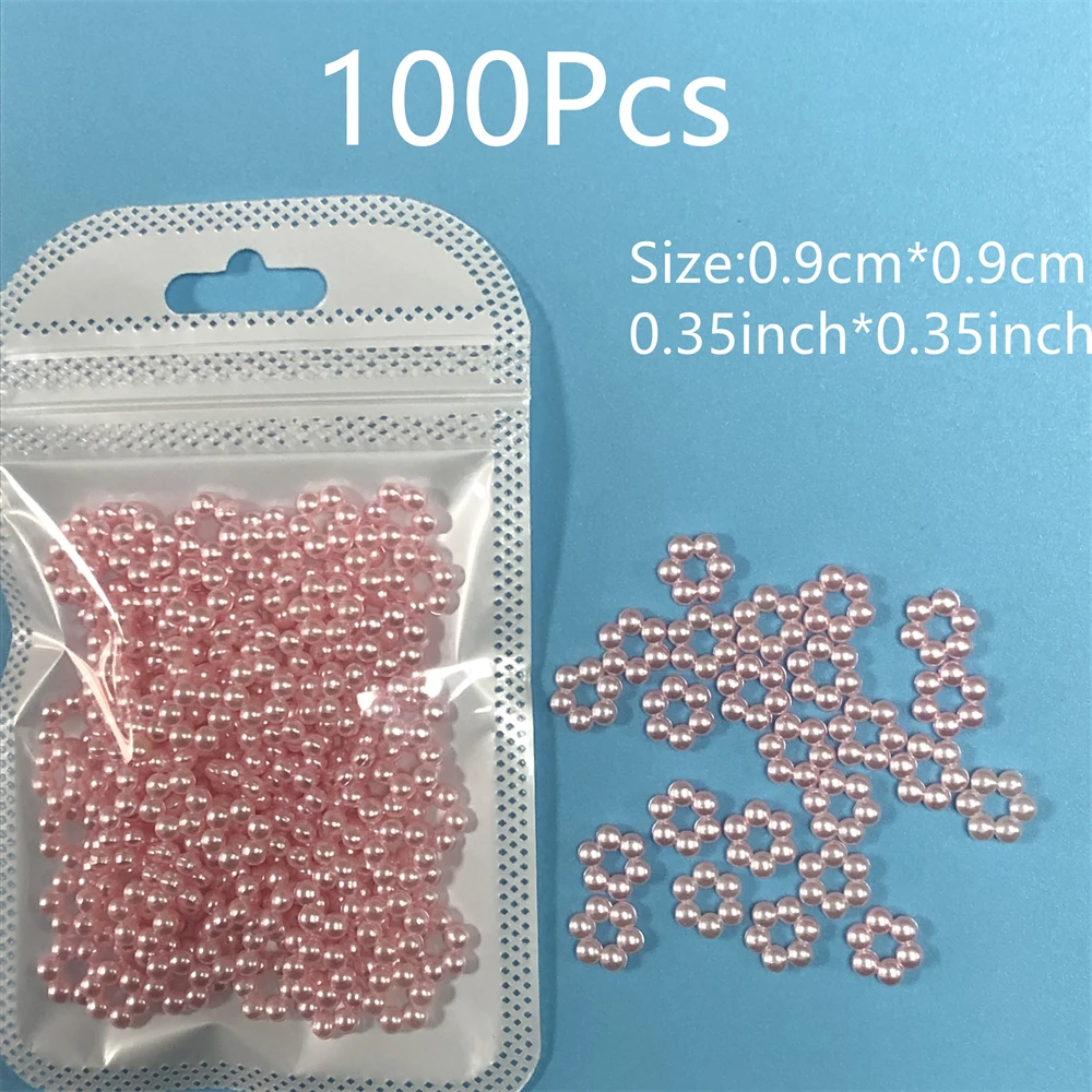 100Pcs Hollow Small Circle Resin Nail Charm Decor 3D Nail Diy Water Cup Phone Case Pen Box Picture Frame Accessories Bulk Supply