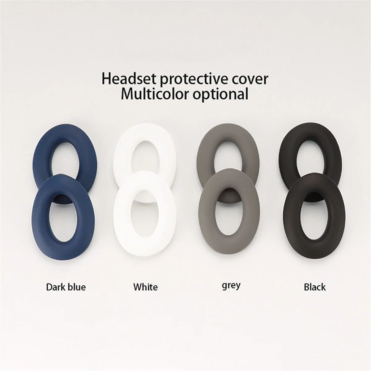 Ear Pads for Bose QC45/QC35/QC25/QC15 Earphone Silicone Protective Case Earmuff Headband Repair Parts Dark Blue