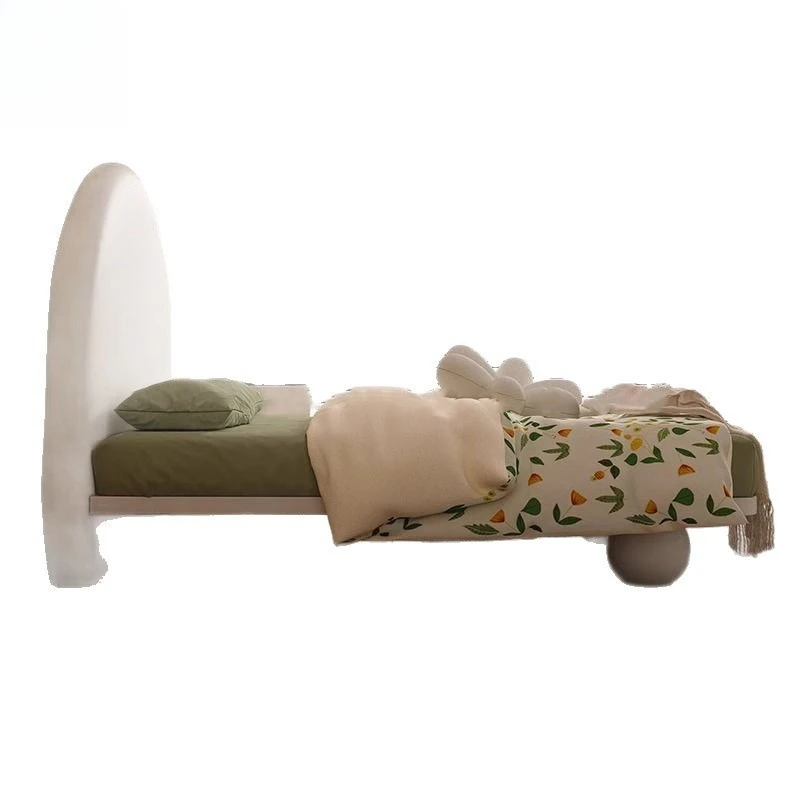 French cream wind Internet celebrity princess bed, girl solid wood bed