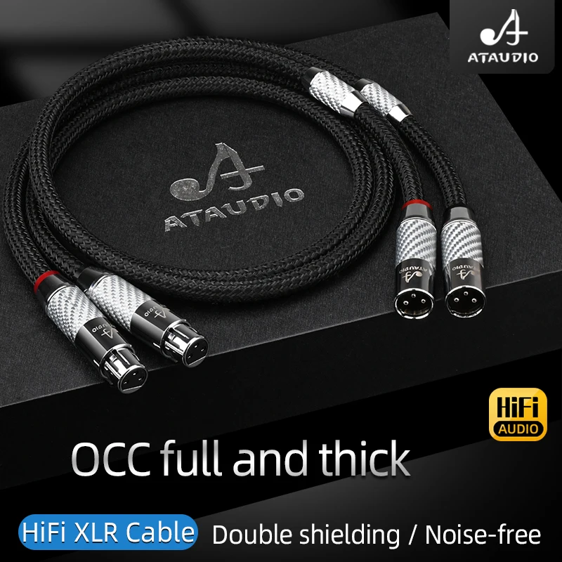 Kabel Audio HiFi XLR Hi-End z włókna węglowego rod wtyczka powlekana 2XLR do przewód Audio mikser do mikrofonu