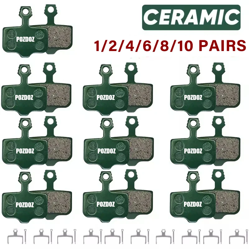 Pastillas de freno de disco hidráulicas de cerámica POZDOZ, pastillas de freno de disco resistentes al desgaste para SRAM AVID ELIXIR 1/2/4/6/8/10 pares de pastillas de freno MTB