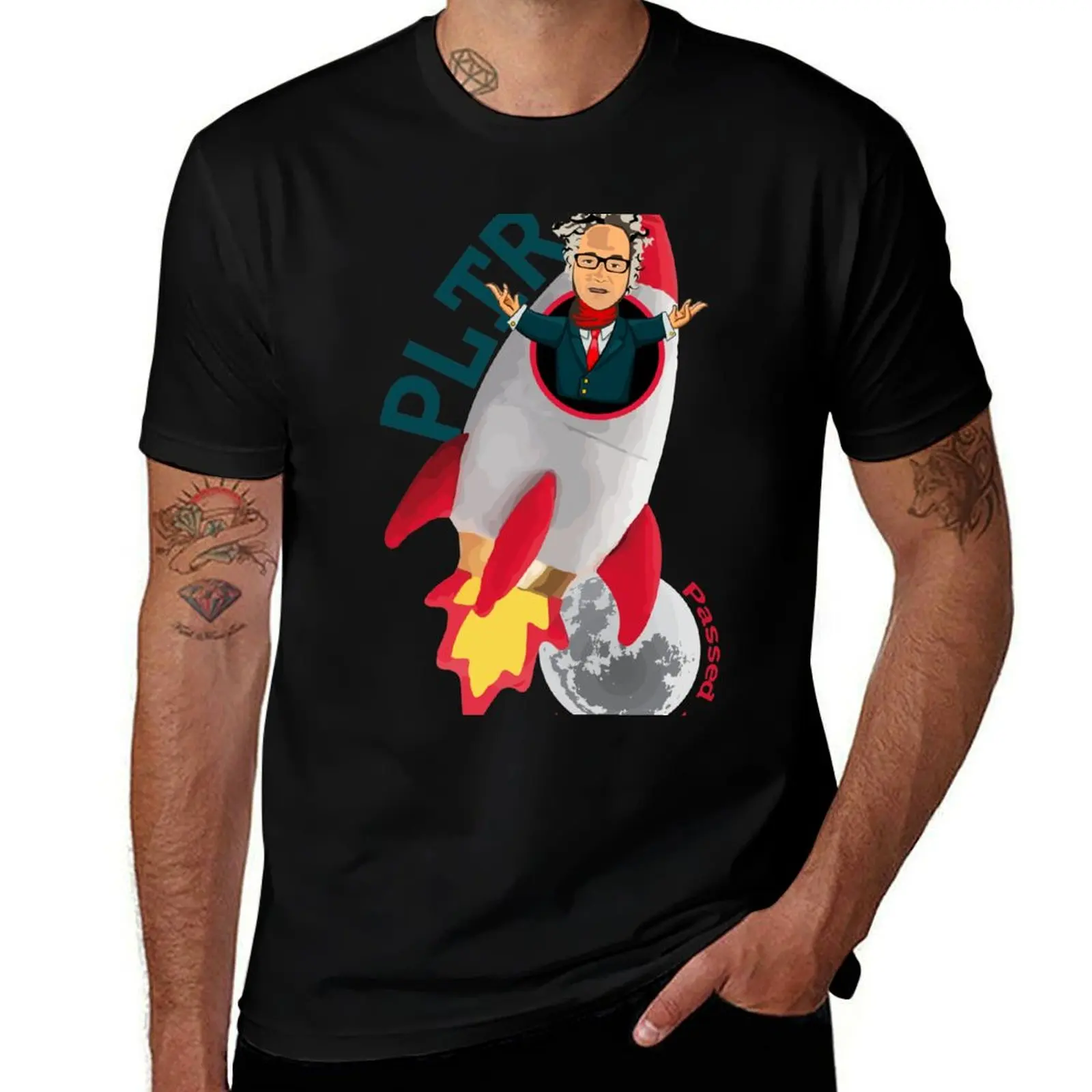 Ticker Symbol - PLTR - To The Moon - Passed The Moon T-Shirt Big Size Loose Fit Tee Shirt T-Shirt