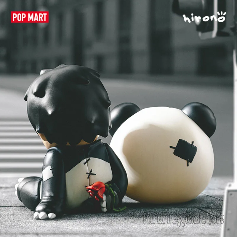 Popmart Hirono Doll Panda Hanging Card Pendant Original Toys Doll Cute Action Anime Figure Desktop Ornaments Collection