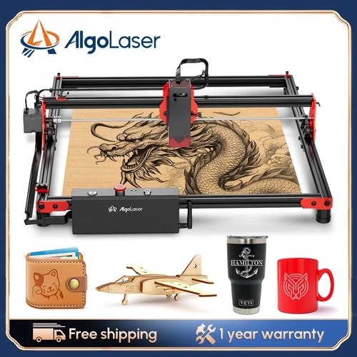 Algolaser DIY 키트 강력한 레이저 조각기, 와이파이 오프라인 제어, 72W 레이저 타각기, 445 ± 5nm 블루 라이트 CNC 기계