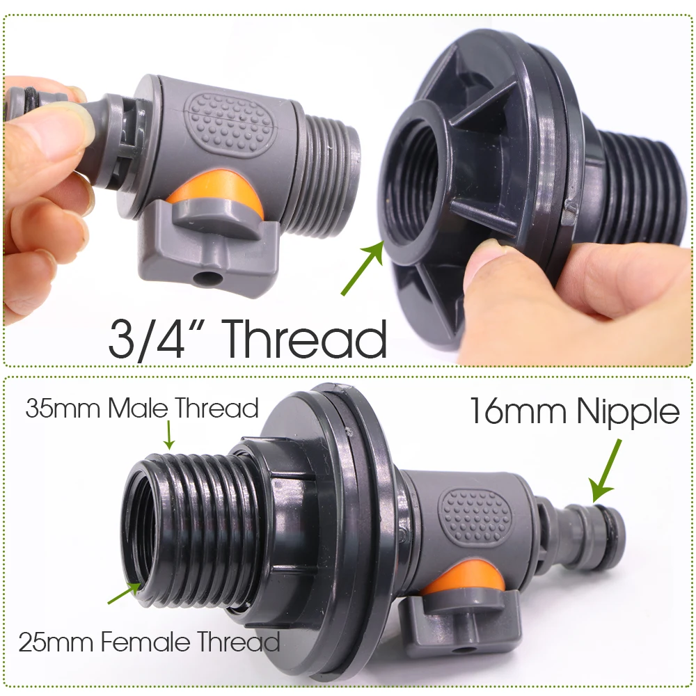 المطر برميل صمام محول صنبور لحديقة الزراعة تخزين المياه الحاويات حمامات السباحة خزان الحاجز ختم المناسب الاتصال السريع