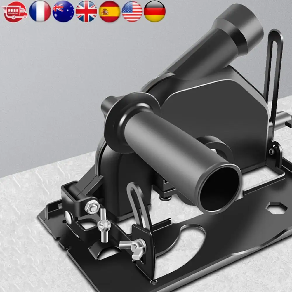 Convertitore per smerigliatrice angolare per macchina da taglio Supporto per scanalatura Staffa per utensili regolabile 0-45 °   Stabile per smerigliatrice angolare da 100/115/125 mm