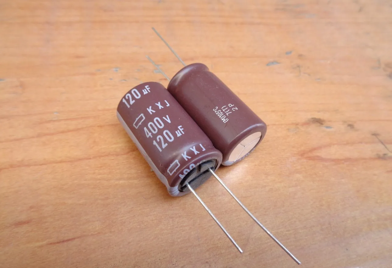 50 Buah/Lot Asli Jepang NIPPON KXJ Seri 105C Kapasitor Frekuensi Tinggi Aluminium Kapasitor Elektrolit Gratis Pengiriman