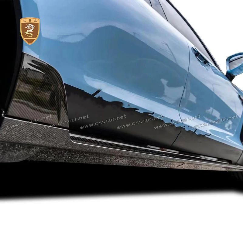 Tech Style Car Door Moulding Trim Rearview Mirror Cover For Porsche Taycan Rear Truck Tail Wing Racing Lid Spolier Bodykits