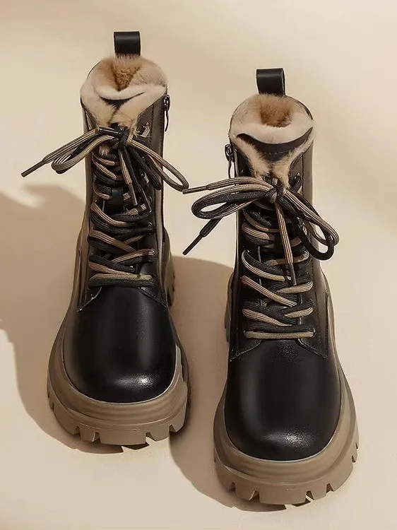 

Briti Sle Boots Women's Thi Boted Winter Snow Boots Fur Lined Anti-Slip Warmth Youth Cross Bule ort Boots