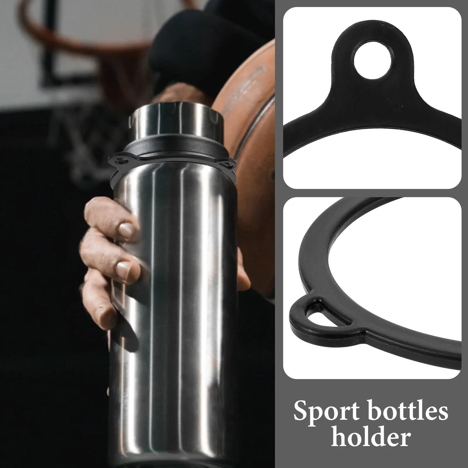 

2Pcs Sports Bottles Holder Durable Resin Plastic 3hole Design Backpack Attachment Versatile Water Kettle Accessory Outdoor