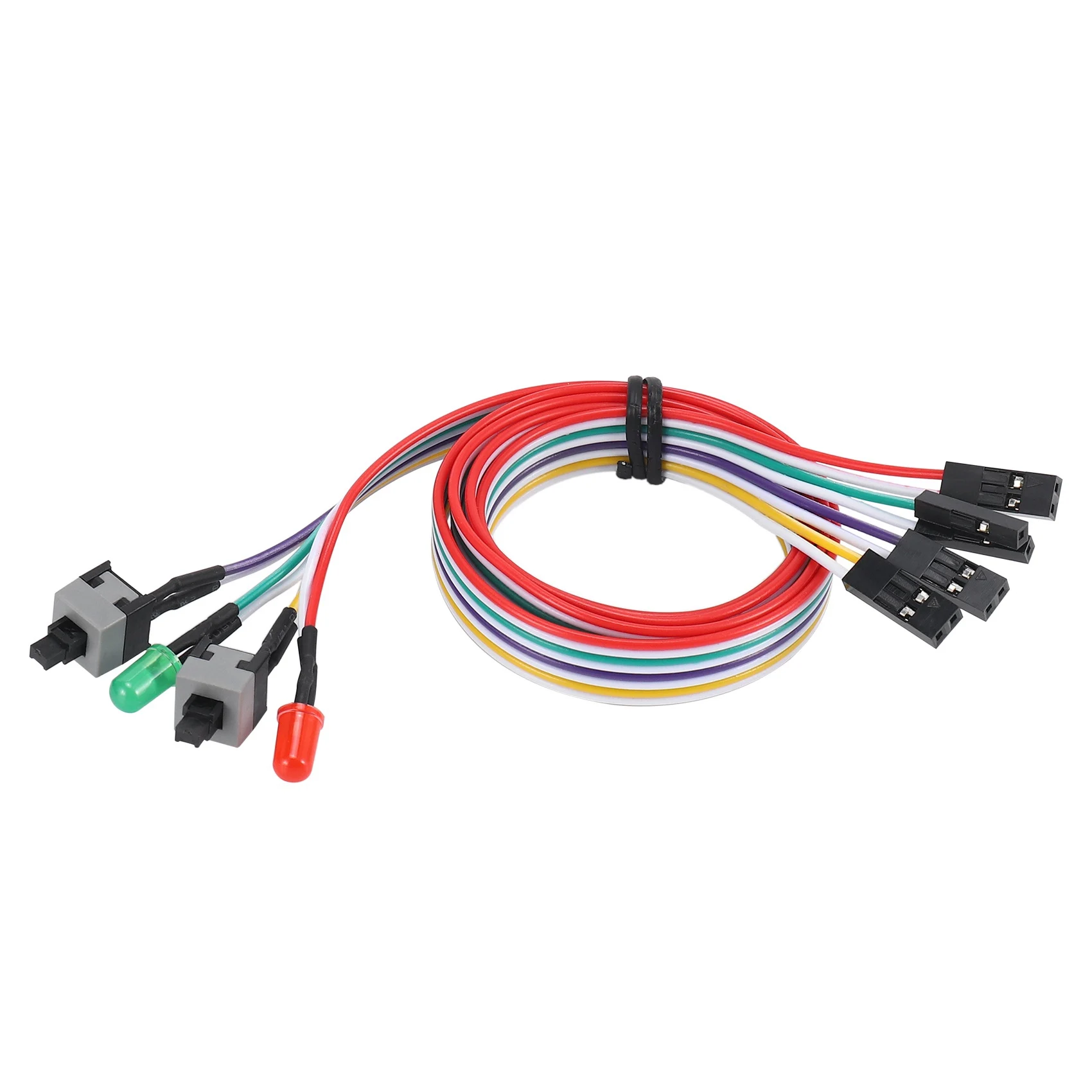 

Efficient ATX PC Computer Motherboard Power Cord 2 Switch On With LED Light On/Off/Reset