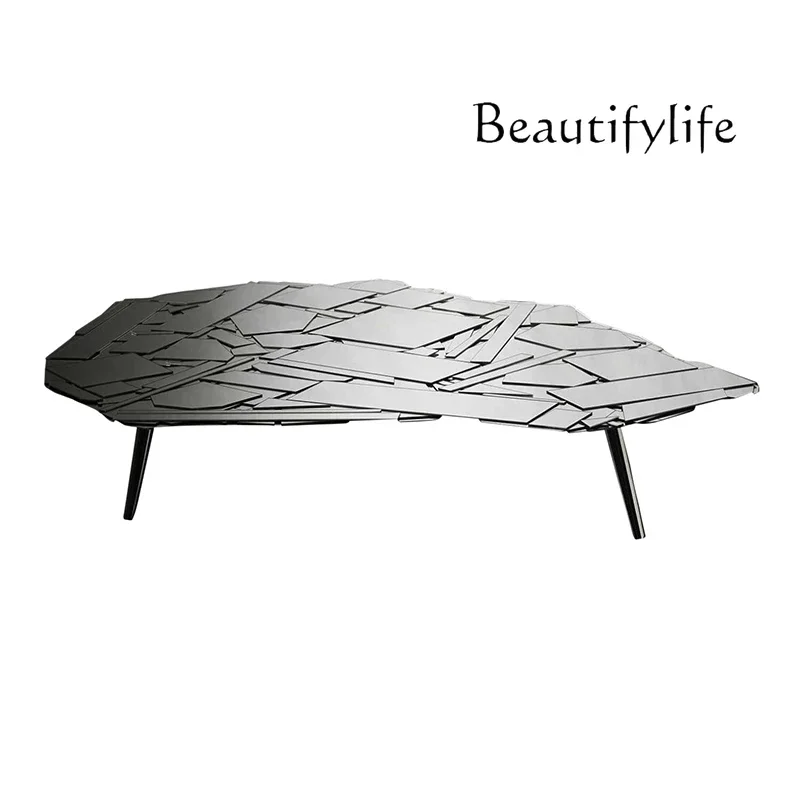 

Modern fashion design creative mirror glass splicing coffee table coffee table living room villa side table