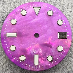 NH35 dial Glitter Dial 28.5mm Aseptic dial for NH35 / 4R35 watch movement ultra-bright green luminous