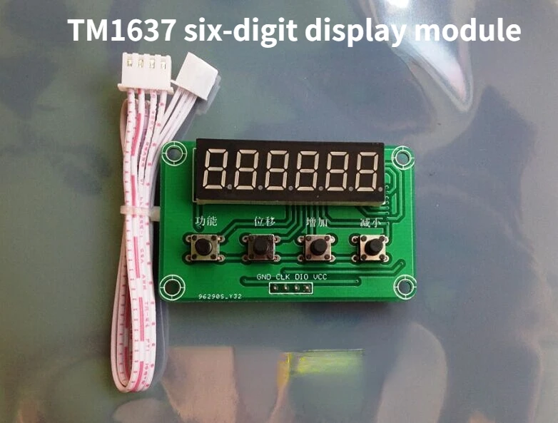 TM1637 Six-digit Digital Tube Display Module Key Scanning Module 4-wire I2C Driver to Send 51 Programs