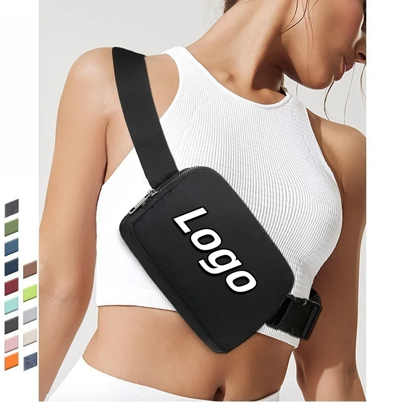 Personalized Custom Logo Men Women Casual Outdoor Sport Large Capacity Waterproof Waist Fanny Pack Mobile Phone Messenger Bag