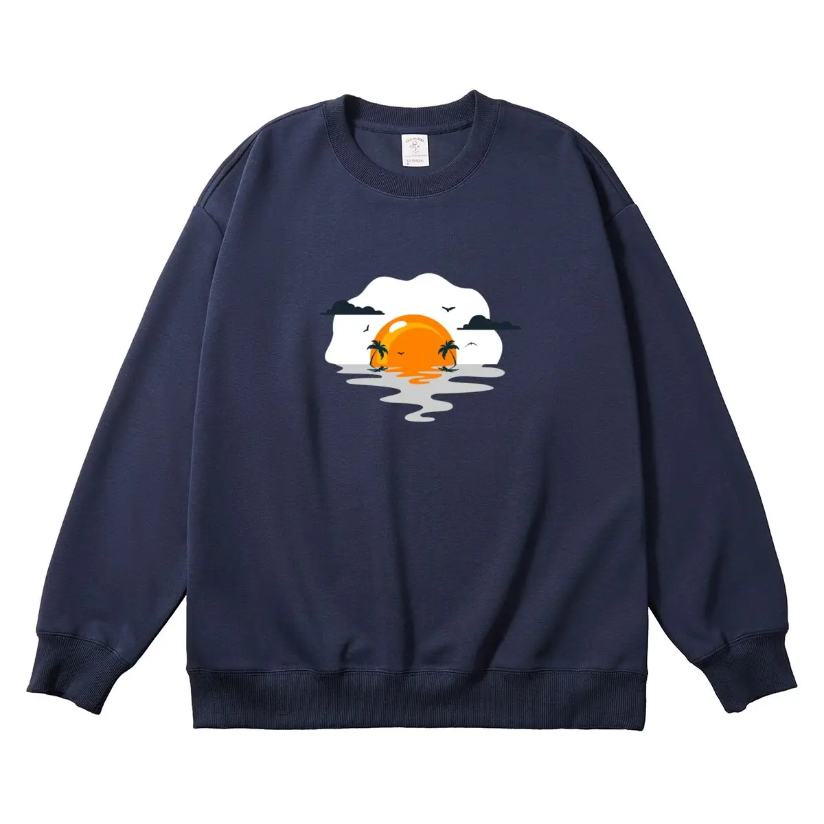 Women Pullover Oversized Round Neck Long Sleeve Autumn Thick Clothes Funny Graphic Woman Tops Female Sweatshirt