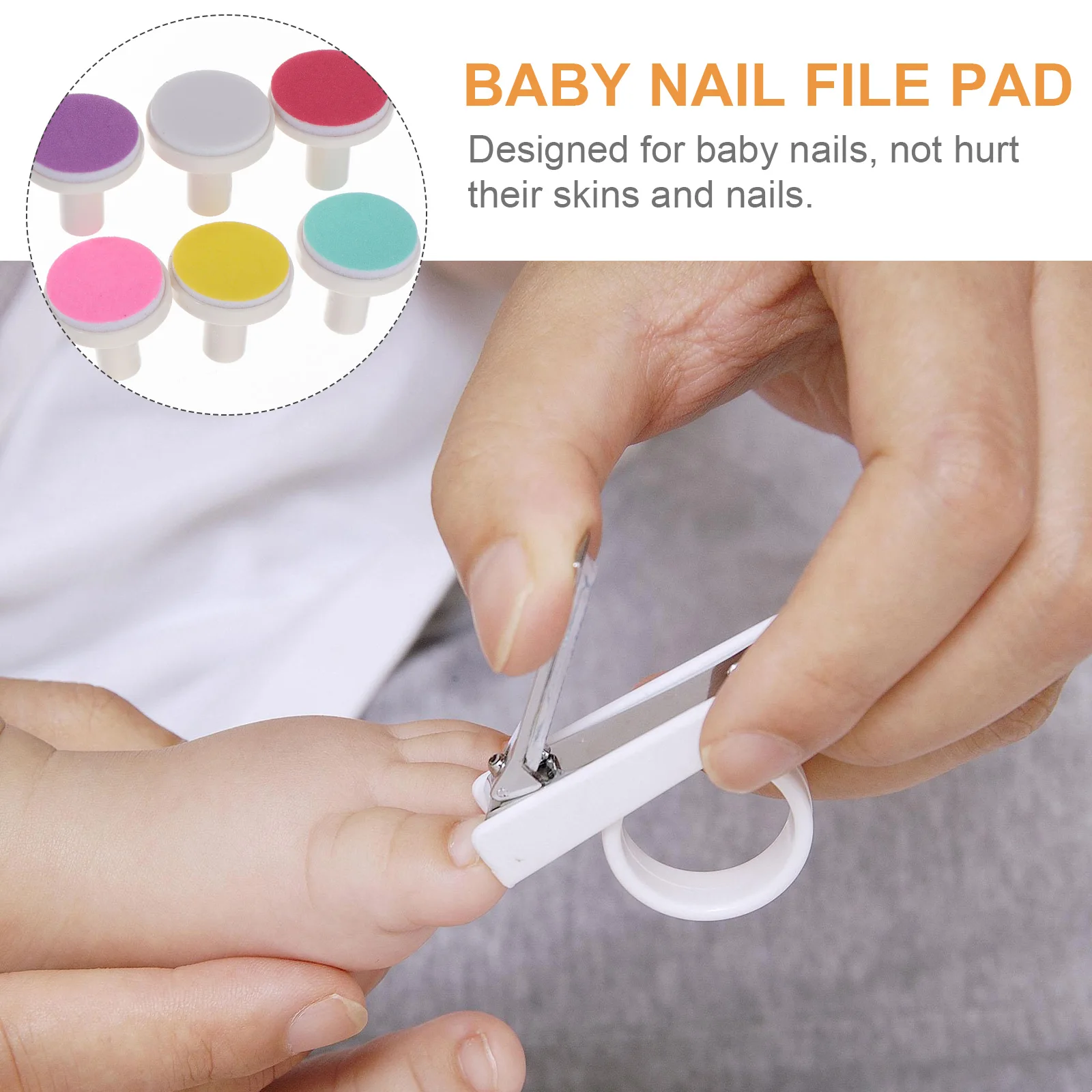 

24Pcs Baby Nail Trimmer Grinding Heads Replacement Pads Electric File Safe Durable for Infant Toddler Newborn Baby Nail File Pad