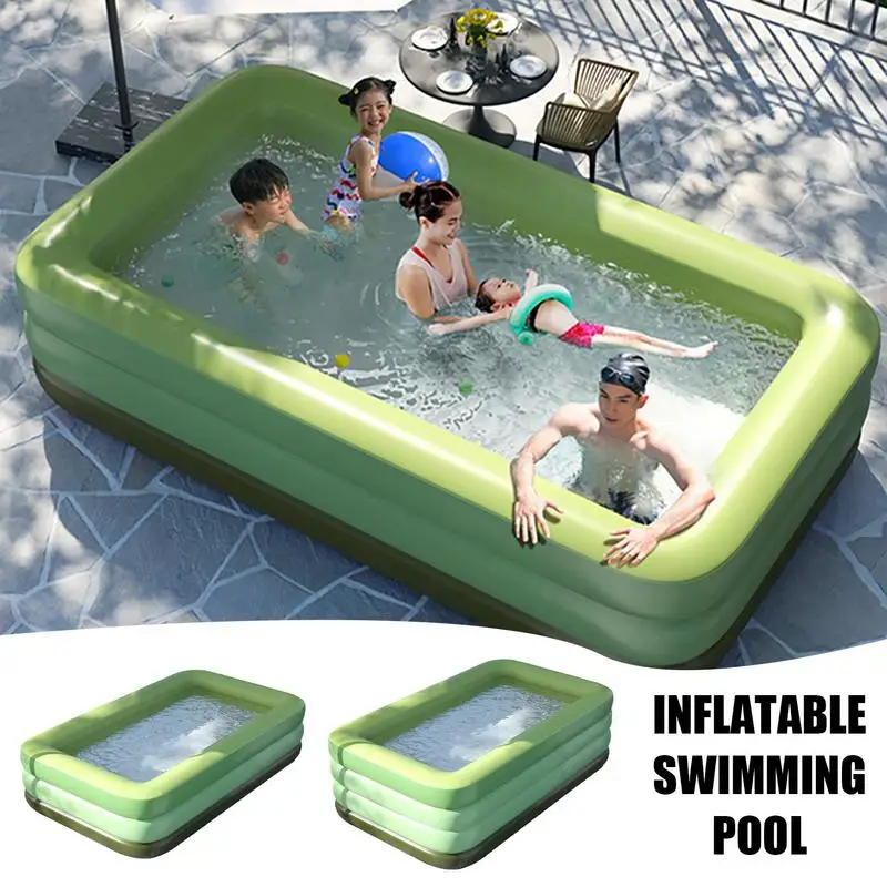 Grande piscine gonflable pour adultes et enfants, baignoire d'été, piscine d'eau intérieure et extérieure, jouets de fête familiale, 1.5m