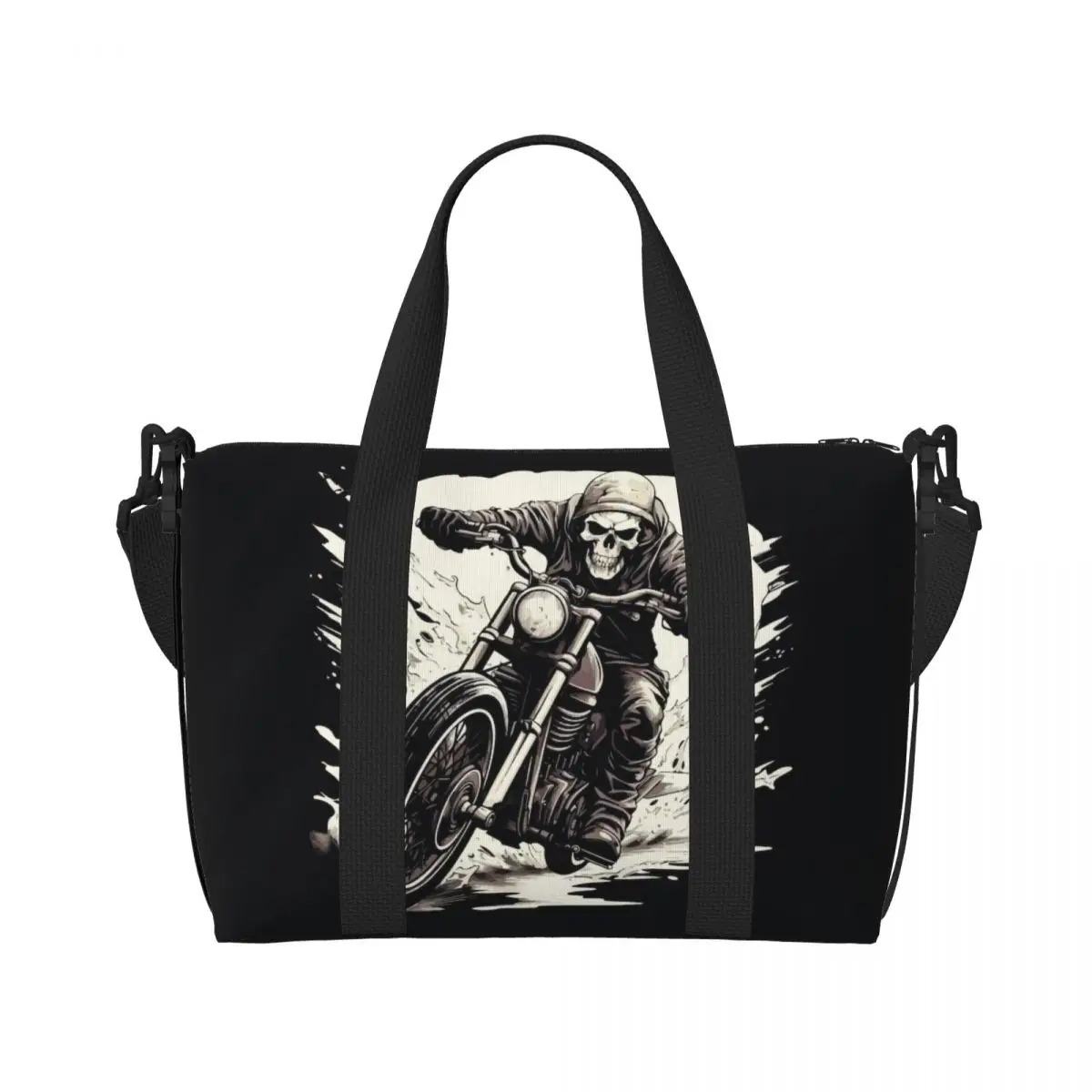 Custom Ghost Rider Beach Tote Bag Women Extra Large Gym Carry On Travel Shopping Bags