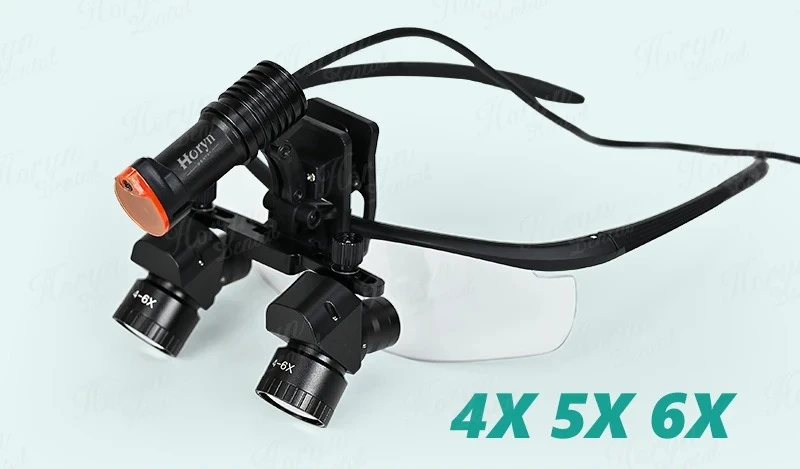 Best Binocular Magnifying Glass 4X-6X Adjustable Magnifying Glass 5w LED Medicine Binocular Magnifying Lens Light Lab Tool