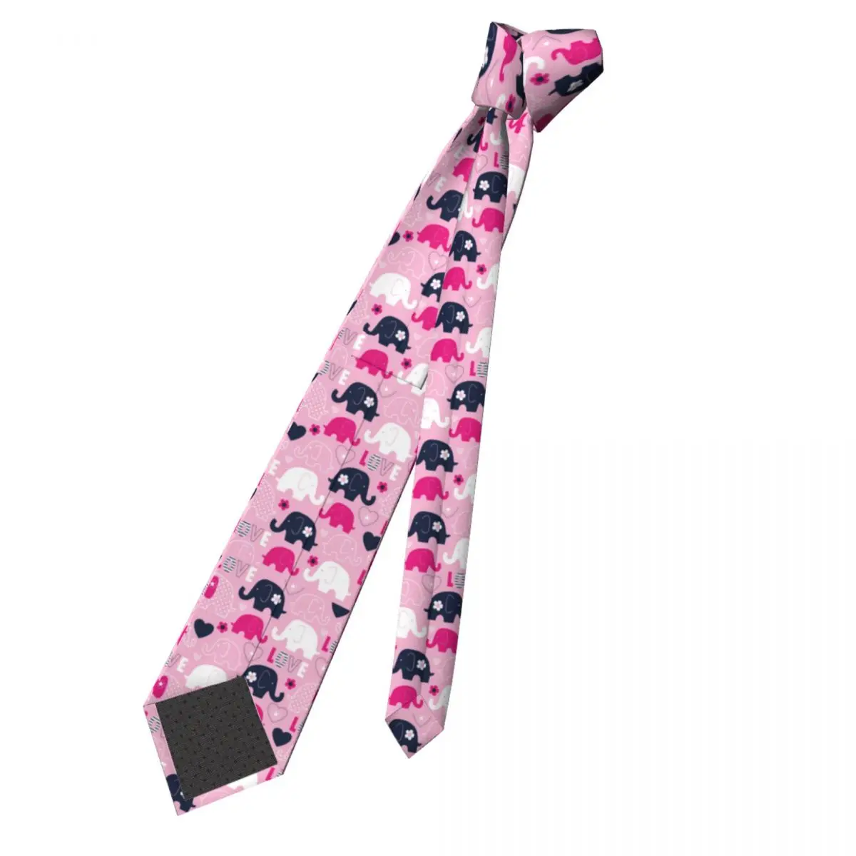 Elephant Animal Retor Men Neckties Fashion Polyester 8 cm Classic Pink Neck Tie for Mens Shirt Accessories Cravat Office