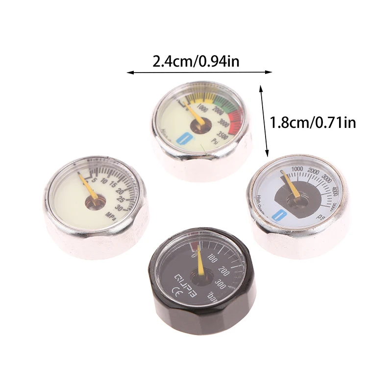 Air Mini Micro Pressure Gauge Manometer | Thread M10 M8 | 5MPA 10MPA 20MPA 30MPA 35MPA 40MPA 300BAR 3500PSI 5000PSI 6000PSI