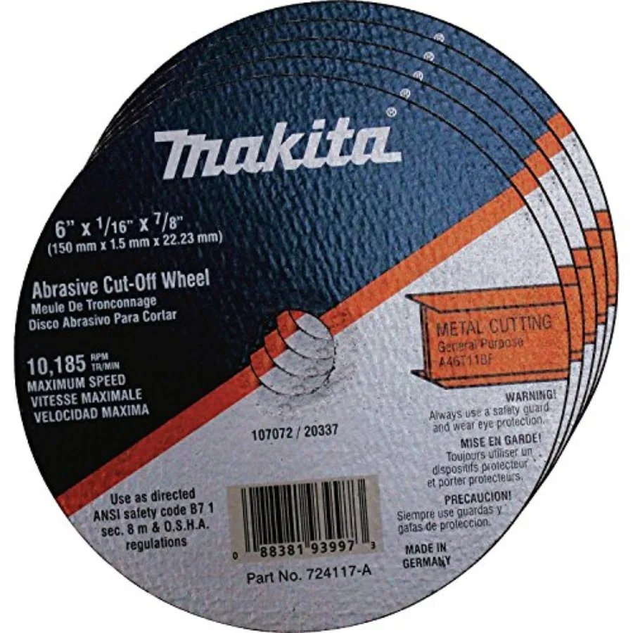 

- 724117A25 724117-A-25 6-Inch Steel Cut-Off Wheel 25-Pack
