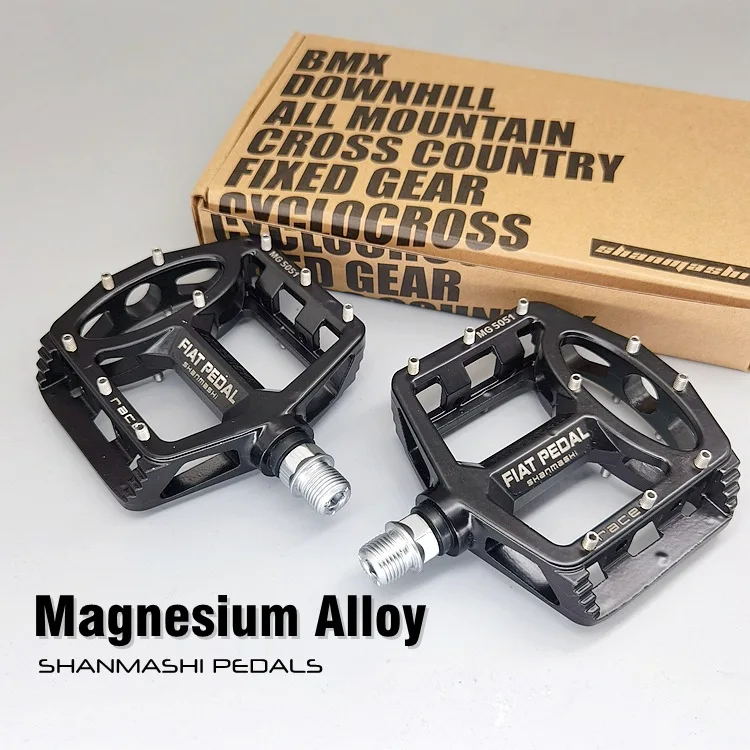 

Magnesium Alloy Bike Pedals Wide Comfortable Grip Pedals for Mountain Fixed Gear Road Bicycle Durable Lightweight Accessories