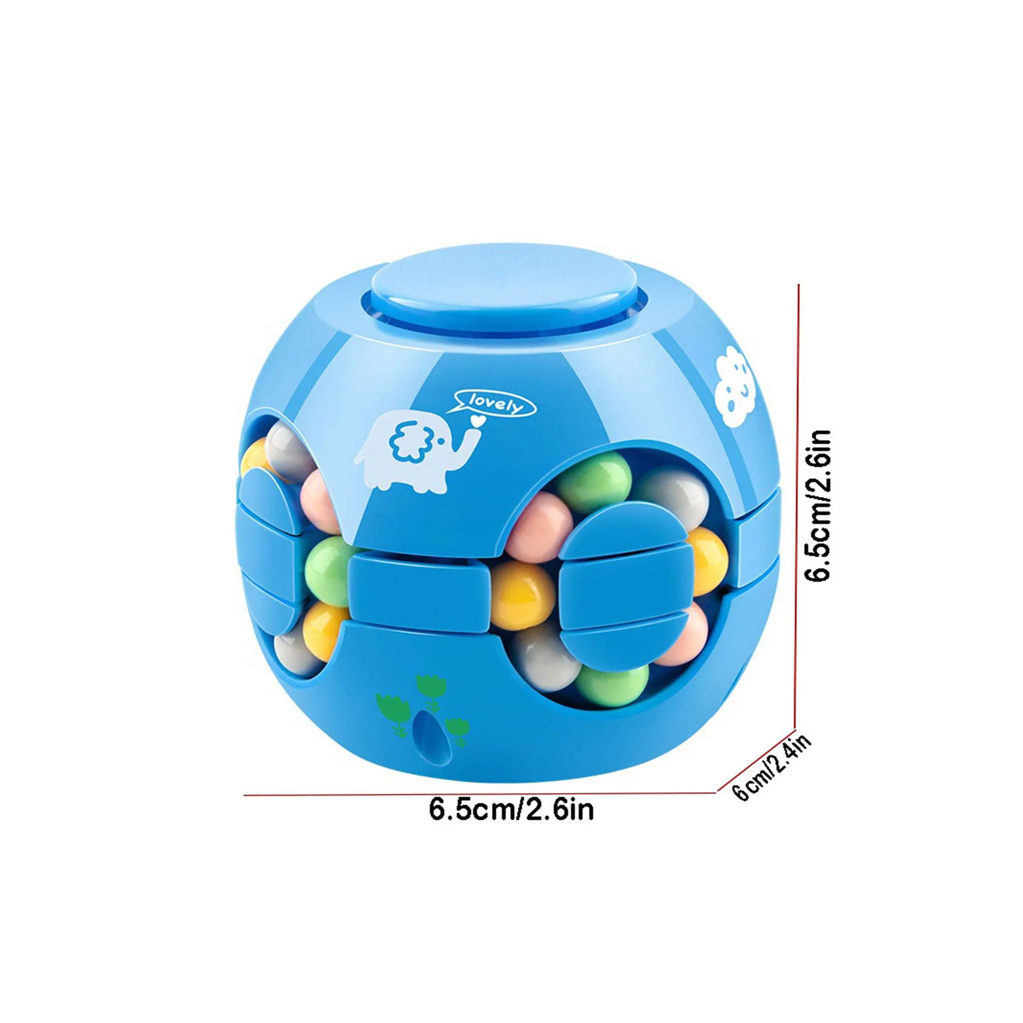 Magic Bean Cube Burger Toy Children's Finger Rotating Puzzle Brain Teasers Decompression Gyroscope Game Toy