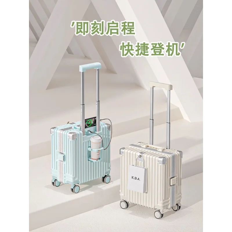 High-value aluminum frame suitcase multi-function universal wheel tie rod boarding can travel 20 inches