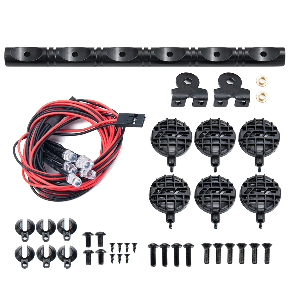 MIBIDAO 2/4LED RC Auto Dach Licht Runde Lampe Scheinwerfer Für 1/10 Axial SCX10 II 90046 TRX4 Tamiya CC01 D90 D110