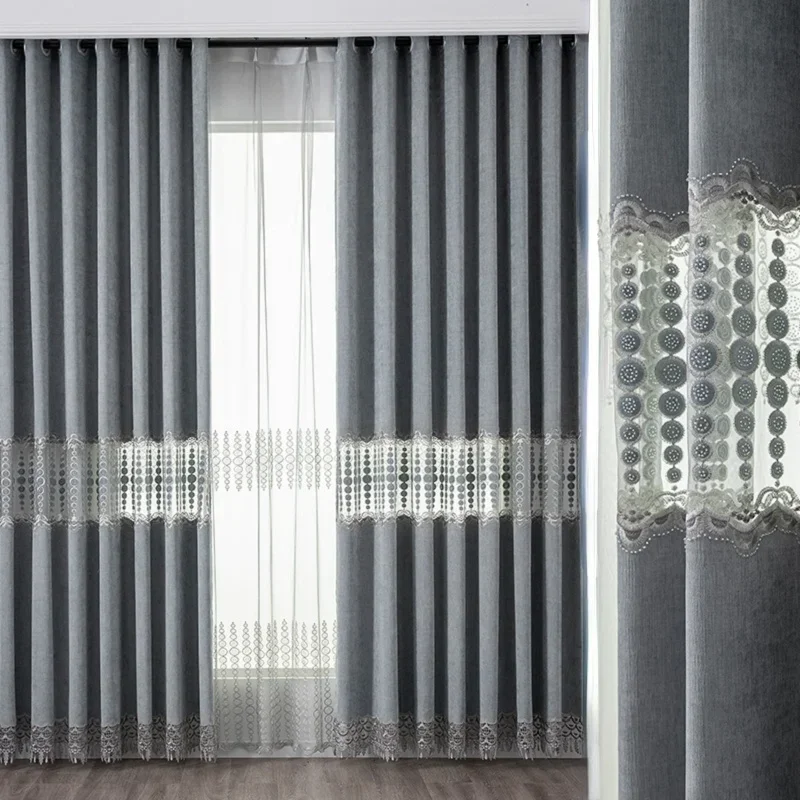 

Европейские высококачественные водорастворимые полые вышитые шторы, роскошные затемняющие шторы для гостиной, столовой, спальни