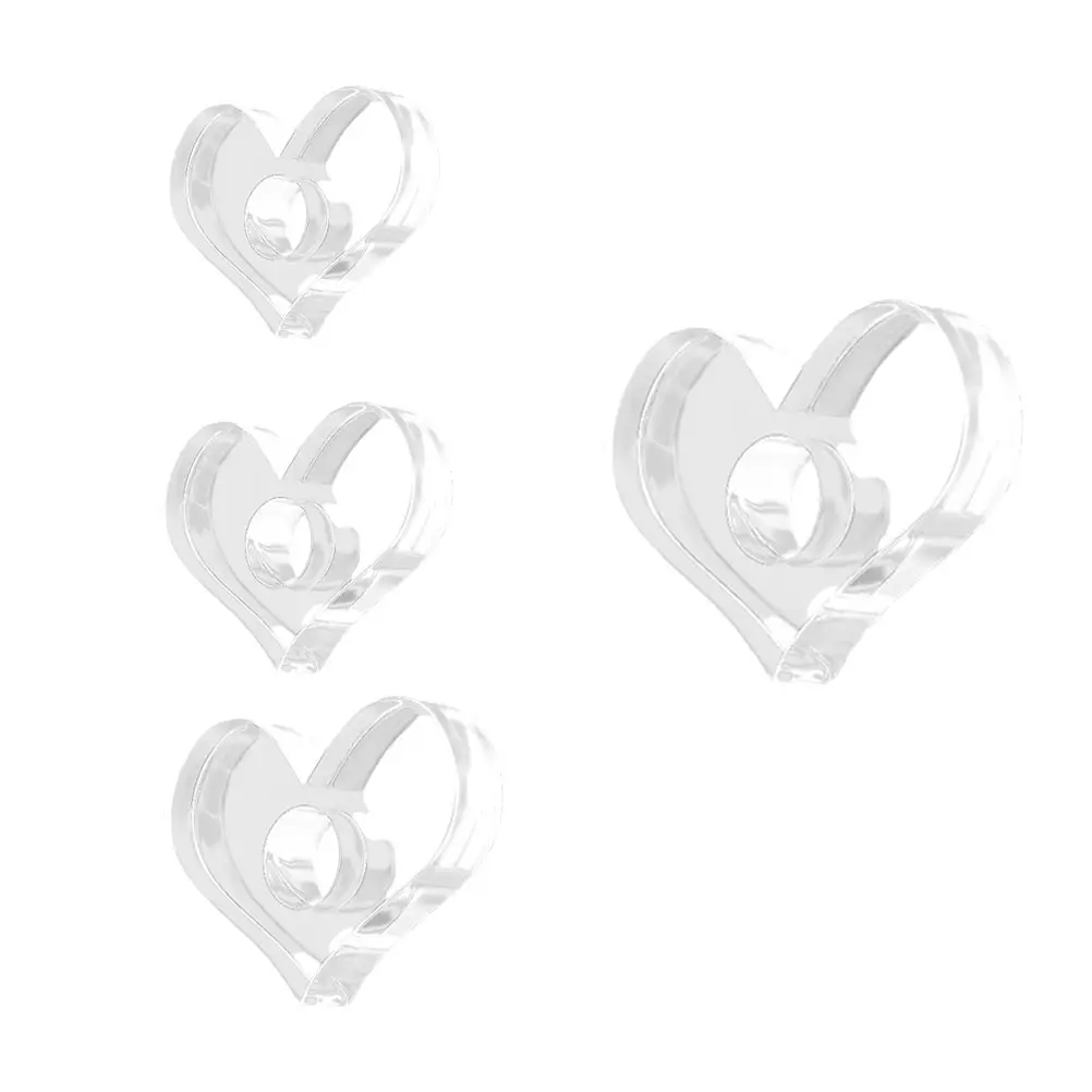 4pcs 책 확장기 엄지 책갈피 엄지 책갈피 페이지 스프레더 휴대용 독서 액세서리 1 8 0 2 2 4 하트 모양