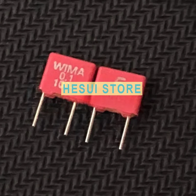 10Pcs WIMA 0.1uF 100V MKS2 100nF 104J Red Weimaraner, Fever Film Capacitor 5%