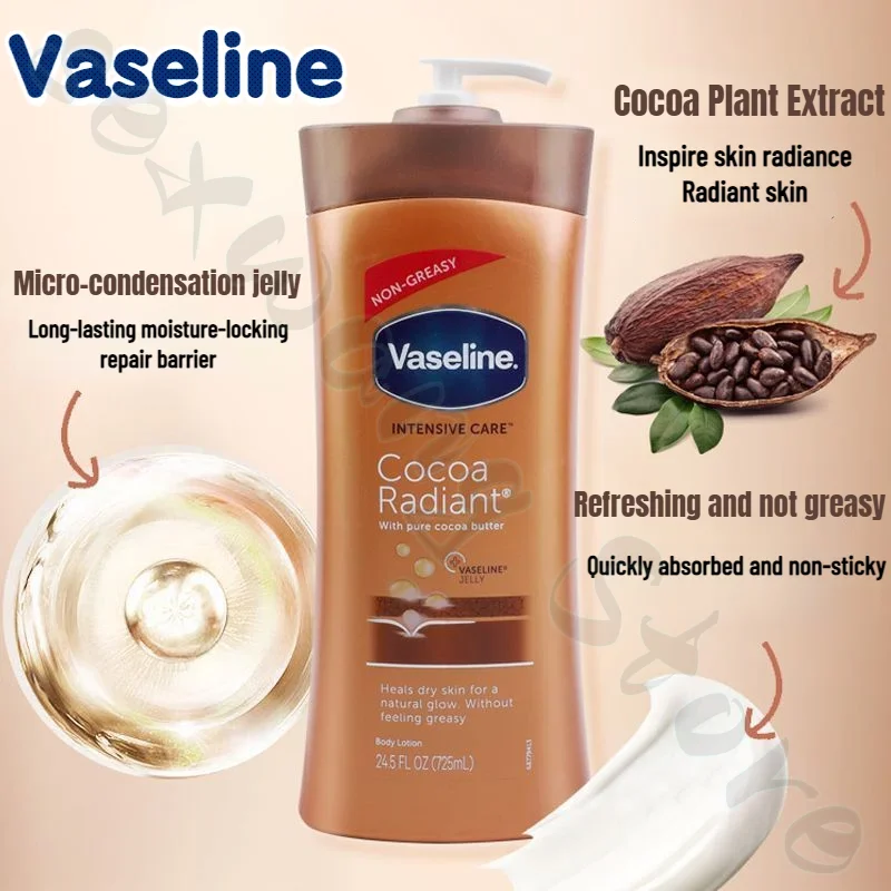 Vaseline Deep Moisturizing Repair Soothing Brightening Skin Moisturizing Vaseline Cocoa Body Lotion 725ml