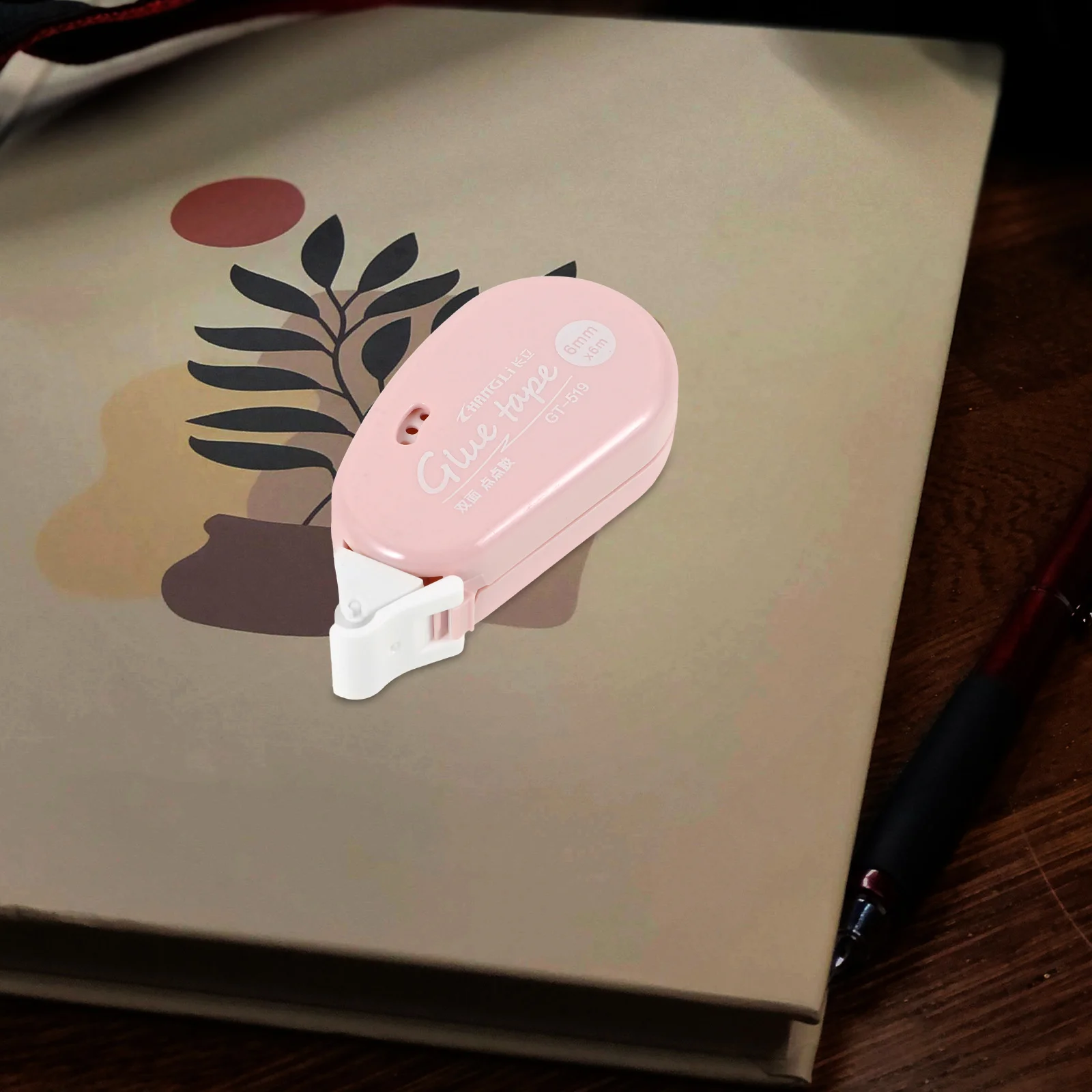 4 Buah Rol Perekat Scrapbook untuk Kerajinan Tangan, Rol Pita dengan Dispenser, Daya Rekat Kuat