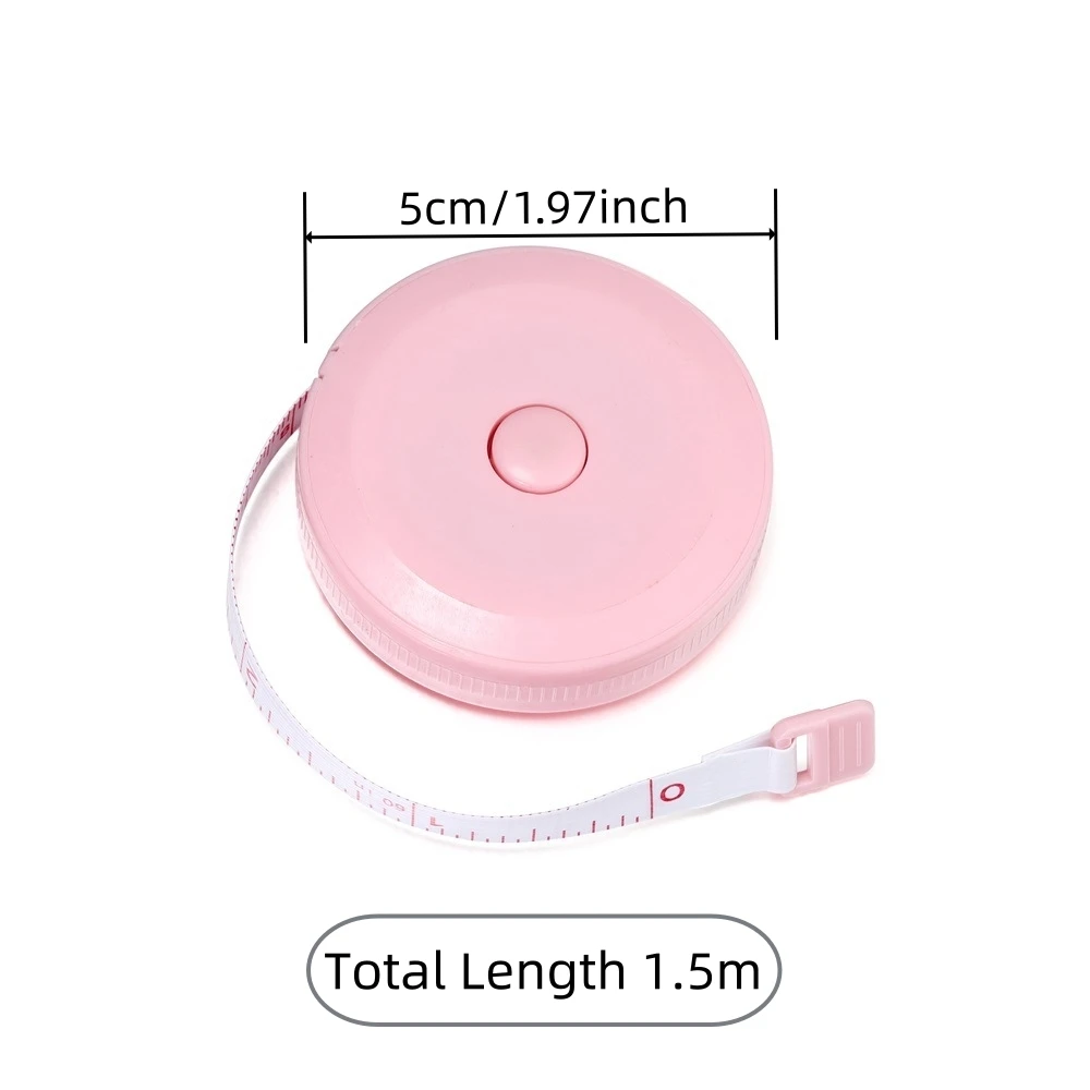 1Pcs 150cm Soft Plastic Tape Measure Dual Scale Body Sewing Flexible Ruler Accurate Measurement For DIY Craft Sewing Tailor Tool