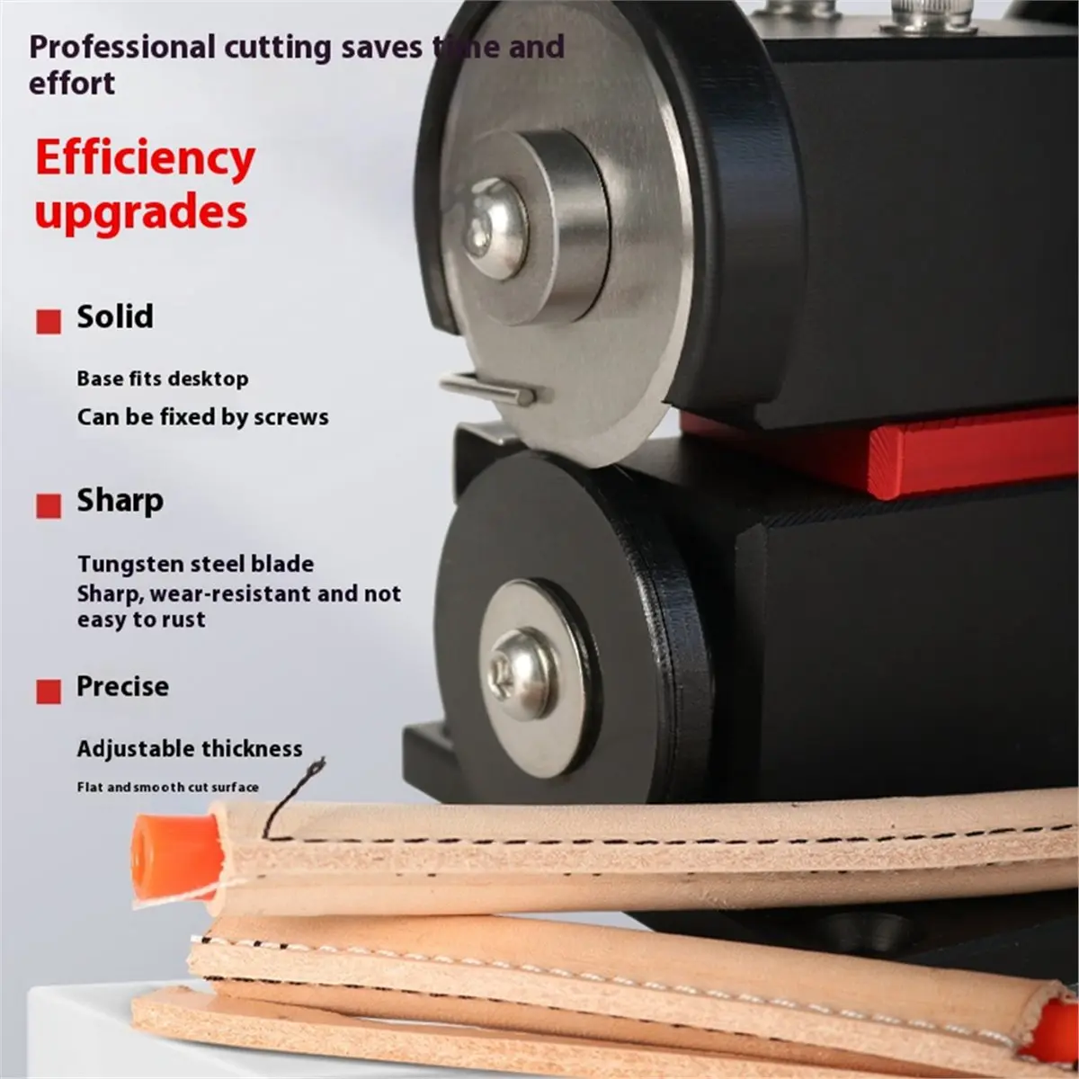 STOCK-DIY Leather Strap Splitter 4MM Thickness Cutting 3D Cutting & Trimming Machine Portable Cutting Tool