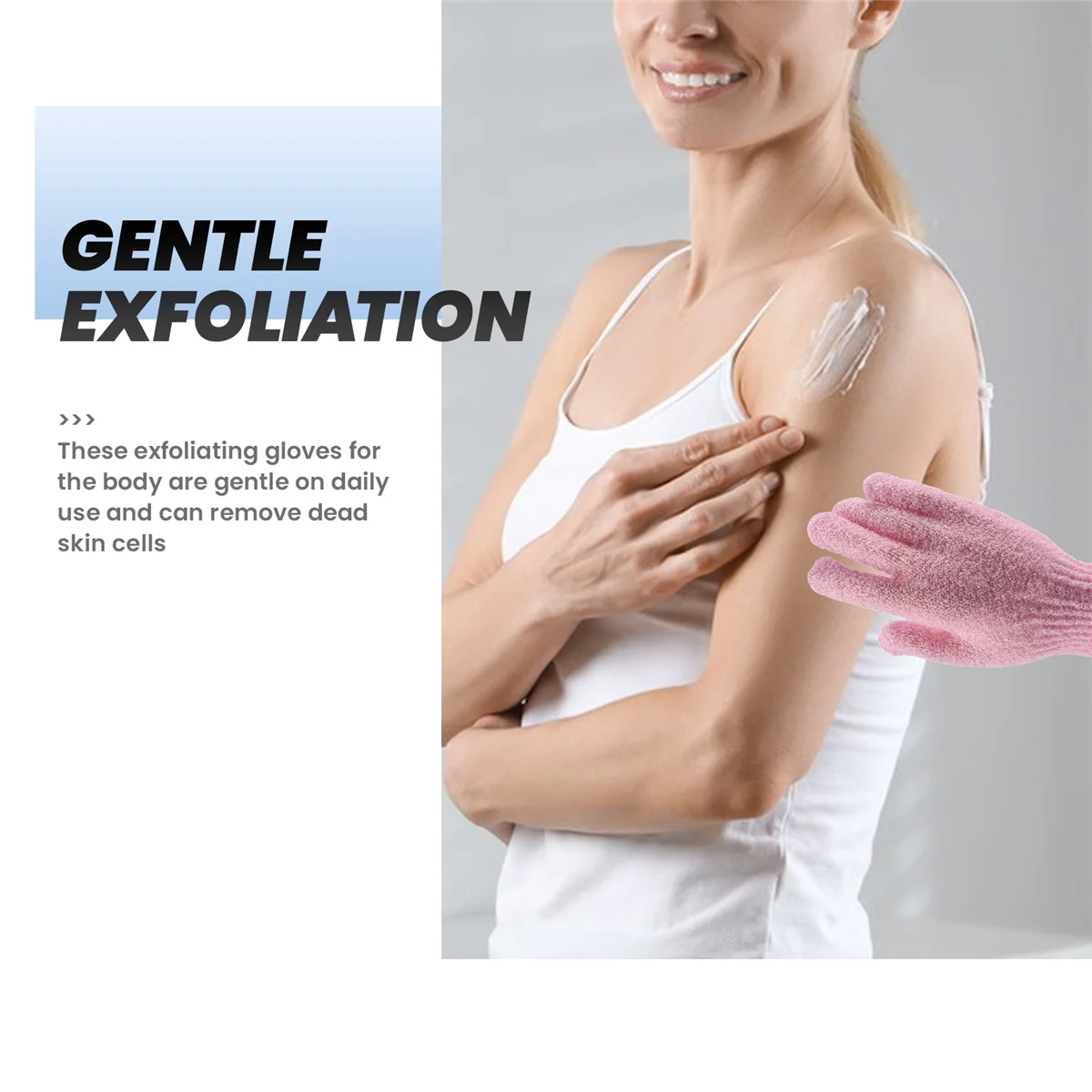 4 pares de guantes de baño de ducha exfoliantes para lavar la piel Spa masaje limpiador corporal