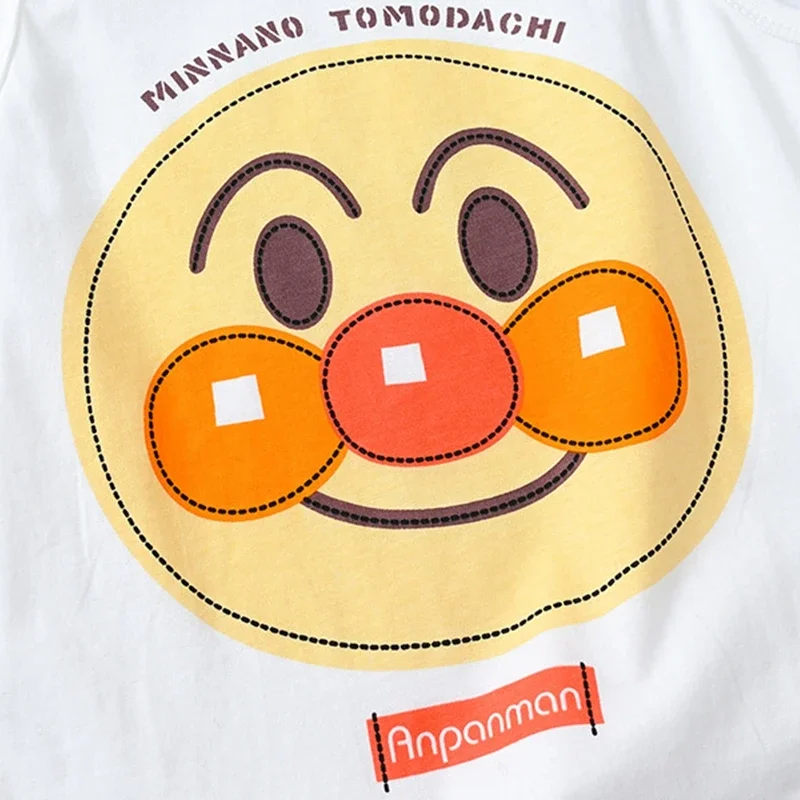 Summer Cartoon Anpanman Baikinman Kids Vest Children Baby Boy Girl Sleeveless T-Shirts Cotton Clothes Toddler Tops Tees 1-6 Year