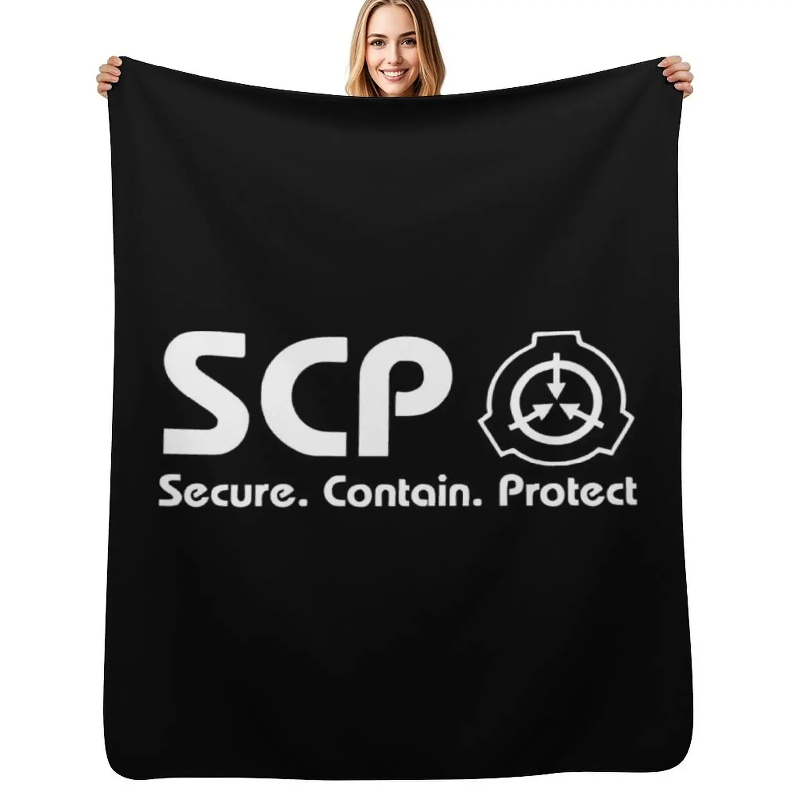 

Scp Foundation logo Throw Blanket halloween Beach Travel Blanket