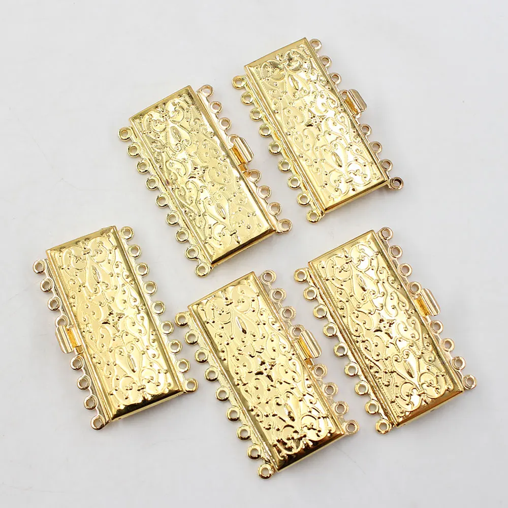 APDGG No072 Yellow Color Copper Clasps Necklace Jewelry making accessories